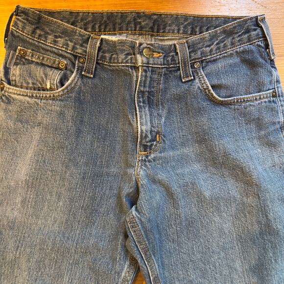 Carhartt medium wash distressed bootcut relaxed fit  jeans SIZE 30X30 - Picture 2 of 6